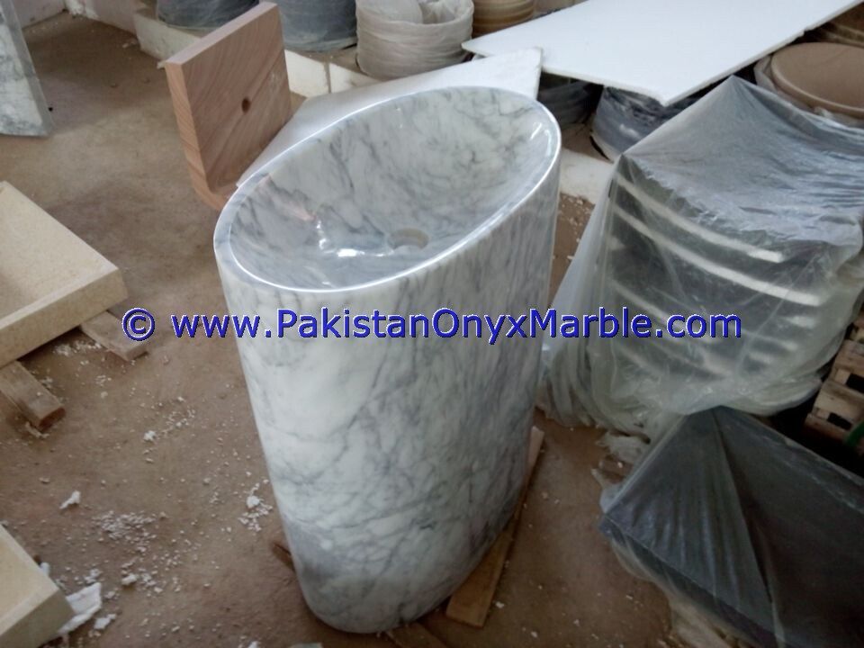marble pedestals sinks basins handcarved wash basins free standing ziarat white carrara marble-04