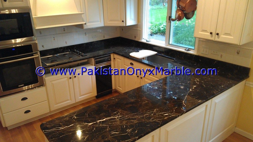 marble table tops vanity kitchen tops round square rectangle oval shape designer custom countertops Black Marble-04