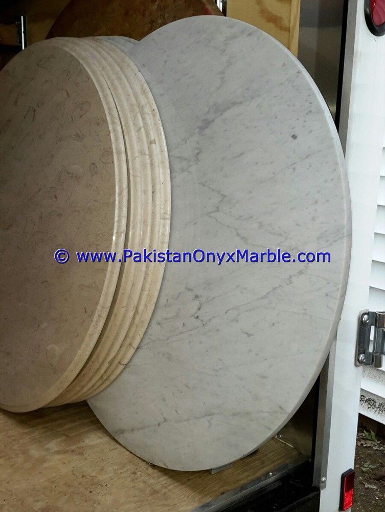 marble table tops vanity kitchen tops round square rectangle oval shape designer custom countertops Ziarat White Carrara Marble-03