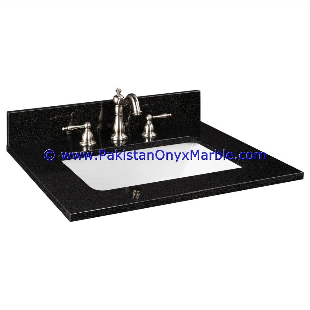 marble vanity top for rectangular square rounds sinks modern design styles decor home bathroom Jet Black  marble-01