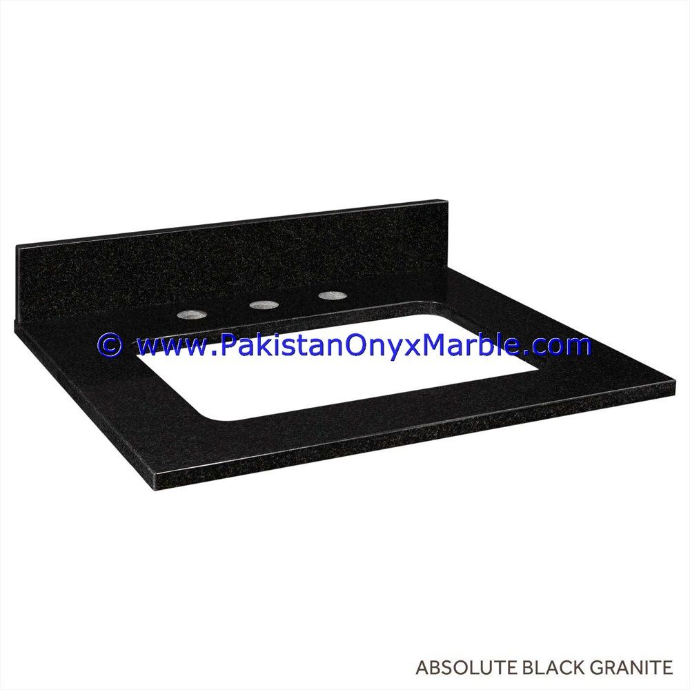 marble vanity top for rectangular square rounds sinks modern design styles decor home bathroom Jet Black  marble-02