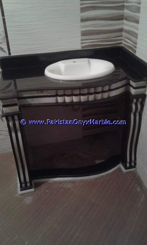 marble vanity top for rectangular square rounds sinks modern design styles decor home bathroom Jet Black  marble-04