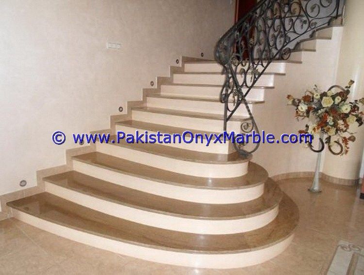marble stairs steps risers beige marble modern design home office decor natural marble stairs-04