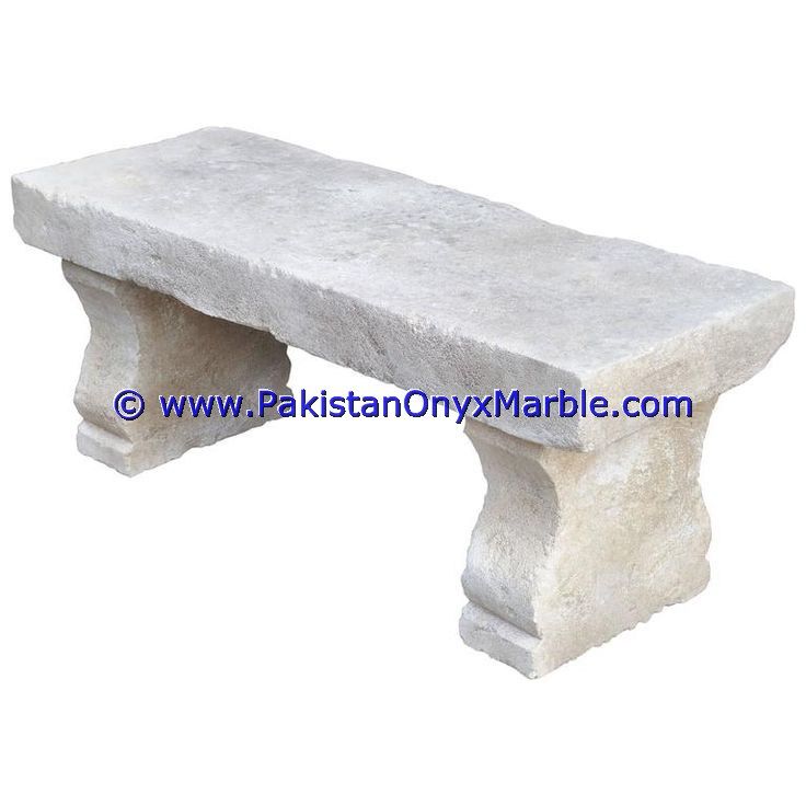 Marble Benches Tables Garden Furniture HandCarved Beige Marble-01