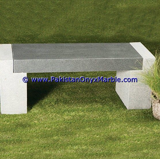 Marble Benches Tables Garden Furniture HandCarved Jet Black Marble-04