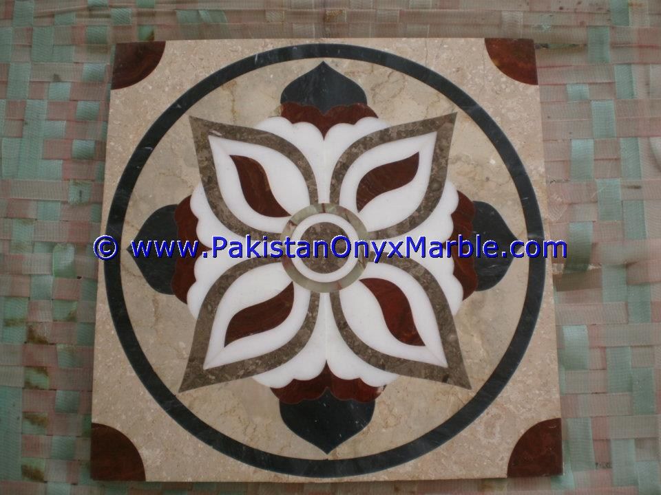 marble tiles medallions floor tile custom made medallions black white red beige marble-02