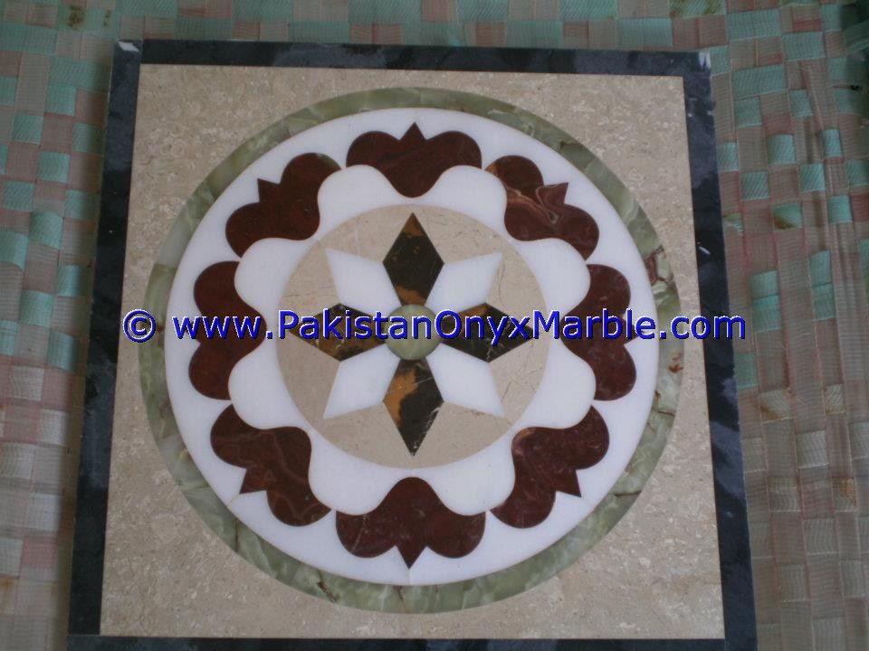 marble tiles medallions floor tile custom made medallions black white red beige marble-04