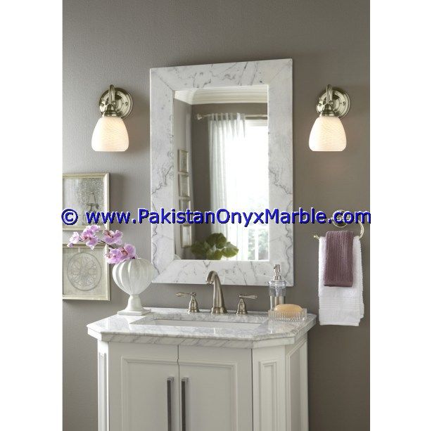 marble mirror frame border mosaic molding wall home bathroom living room-04