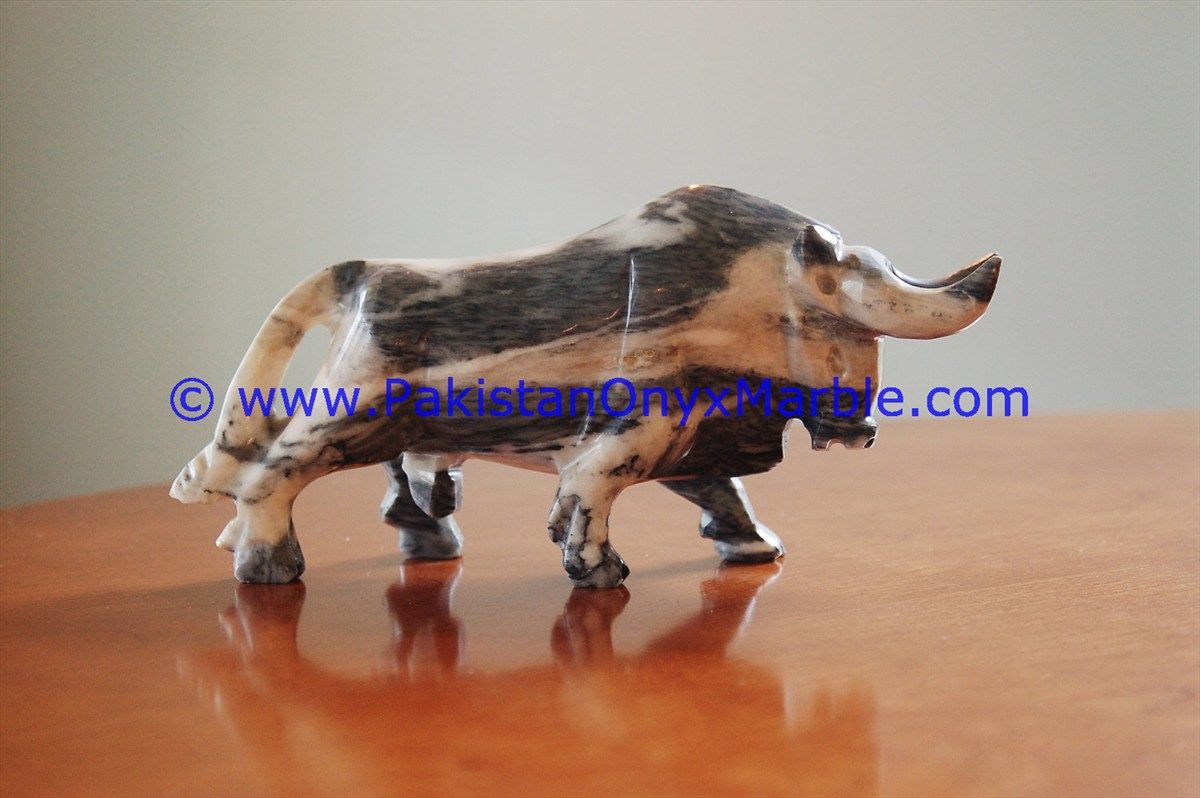 Marble Animals Handcarved bull ox Statue Sculpture Figurine-04