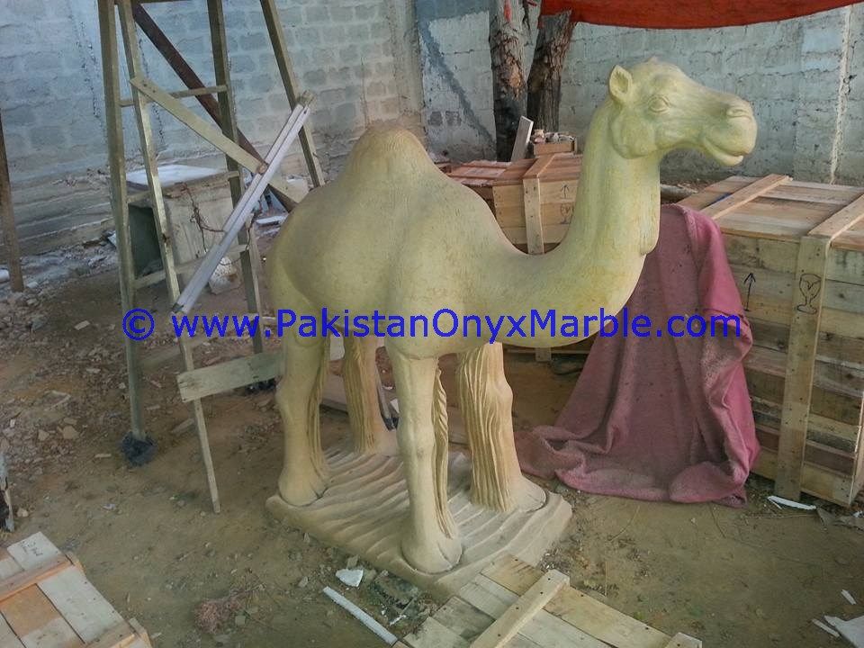 Marble Animals Handcarved camels Statue Sculpture Figurine-02