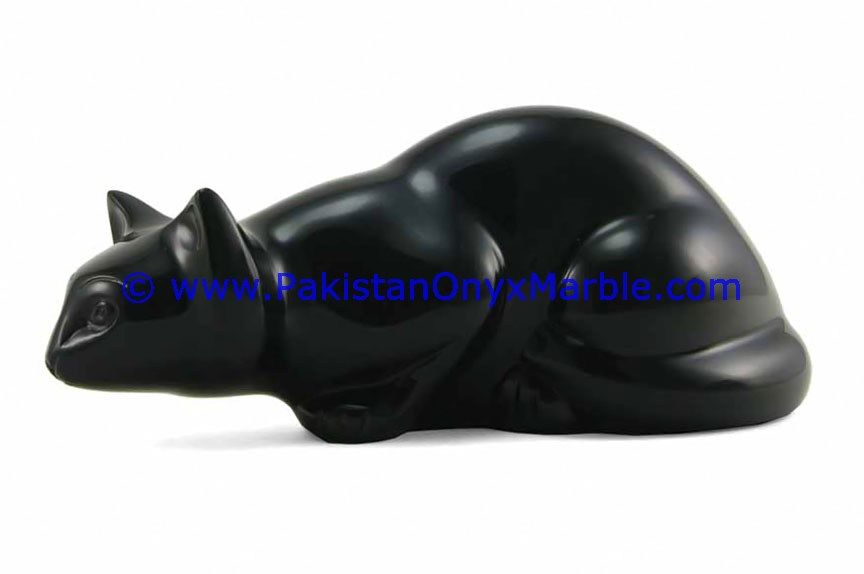 Marble Animals Handcarved cats Statue Sculpture Figurine-01