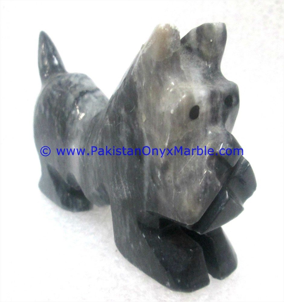 Marble Animals Handcarved dog Statue Sculpture Figurine-01