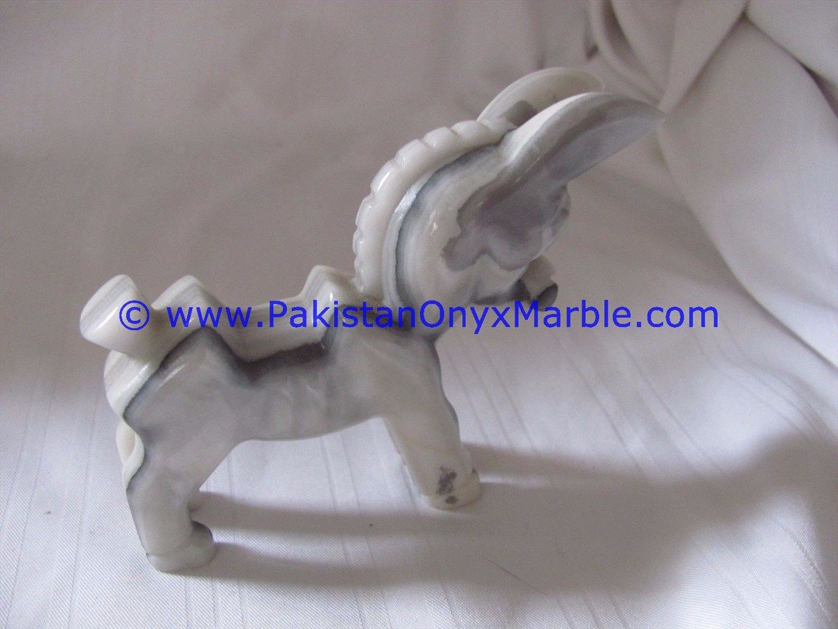 Marble Animals Handcarved donkey Statue Sculpture Figurine-03