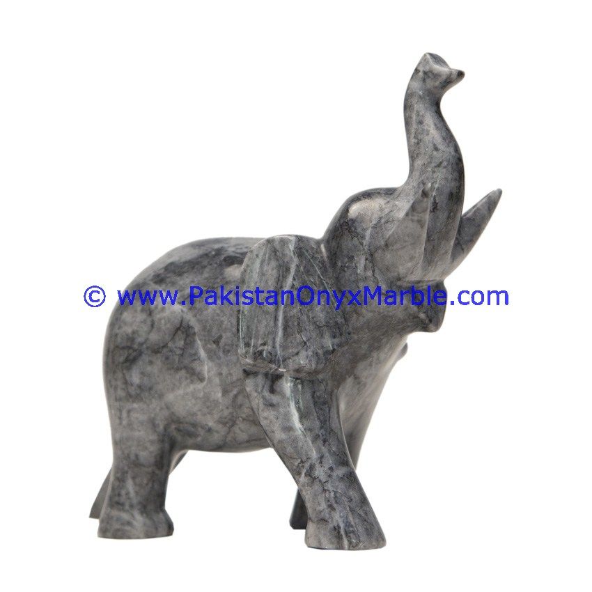 Marble Animals Handcarved elephants Statue Sculpture Figurine-01