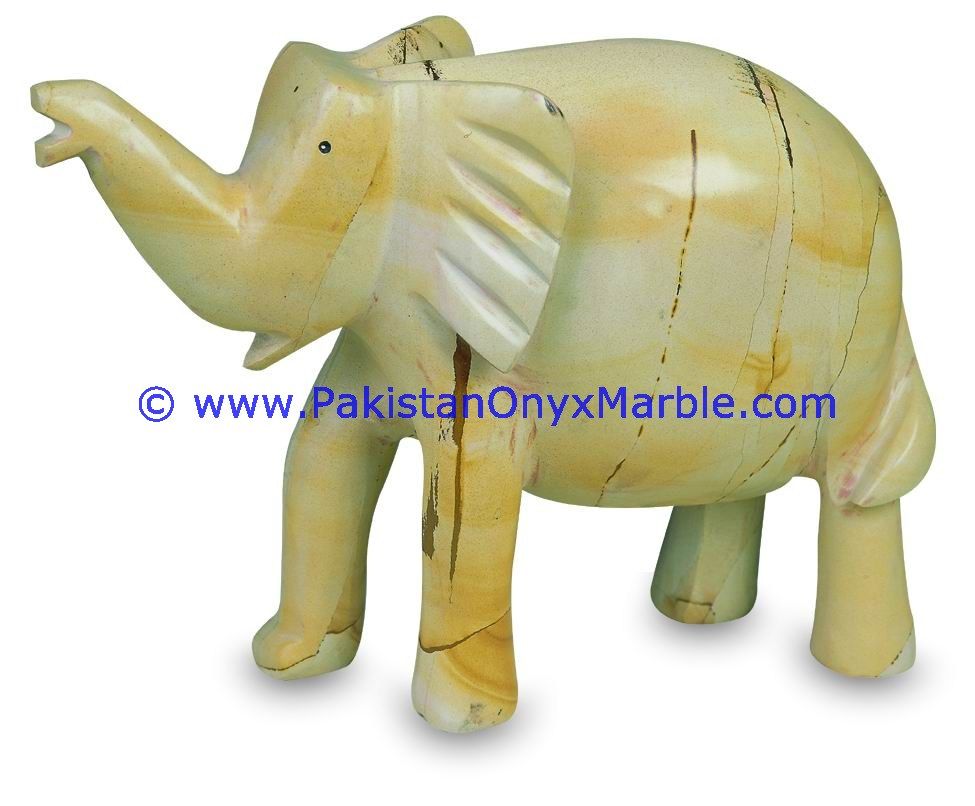 Marble Animals Handcarved elephants Statue Sculpture Figurine-02