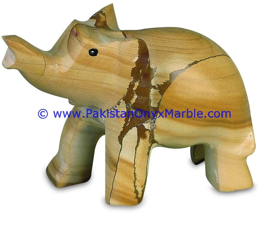 Marble Animals Handcarved elephants Statue Sculpture Figurine-03