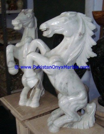 Marble Animals Handcarved horse Statue Sculpture Figurine-01