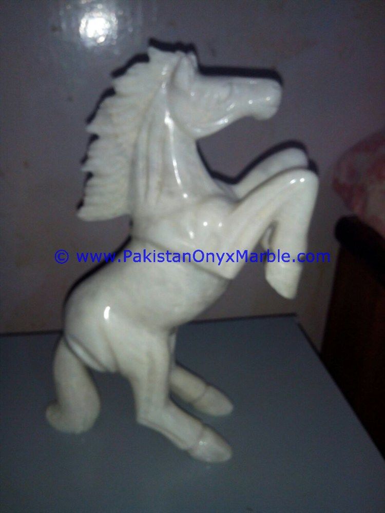 Marble Animals Handcarved horse Statue Sculpture Figurine-03