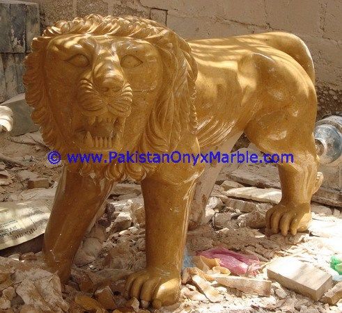 Marble Animals Handcarved lions tigers leopard Statue Sculpture Figurine-03