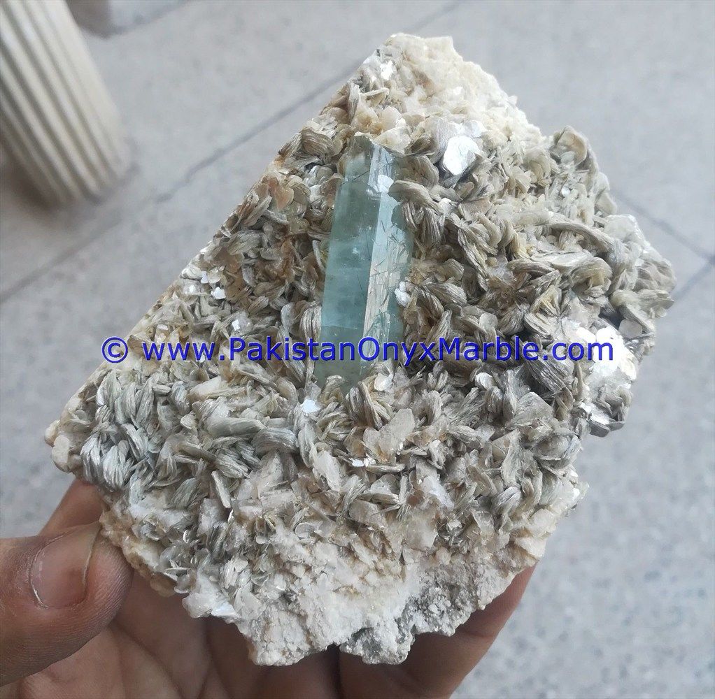 aqumarine specimens crystals amazing lustrous with muscovite shigar valley skardu district gilgit baltistan northern areas pakistan-01