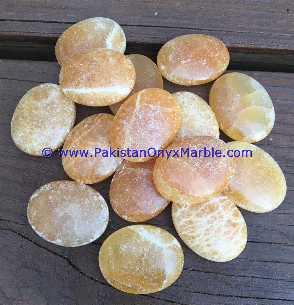 calcite honey polished stones palmstone crystal healing therapy calming smooth reiki healing tumbled balls eggs pyramids obelisk cabochons-17