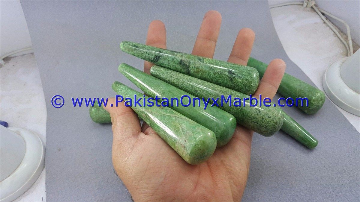 hydrogrossular garnet idocrase natural green massage stones round oval wand point healing reiki stone-02