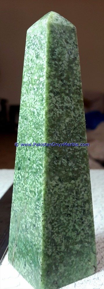 hydrogrossular garnet idocrase natural green stone polished obelisk obelisk tower healing spiritual gemstone wand point reiki stone-03