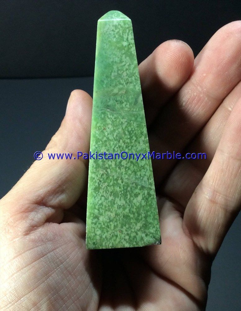 hydrogrossular garnet idocrase natural green stone polished obelisk obelisk tower healing spiritual gemstone wand point reiki stone-11