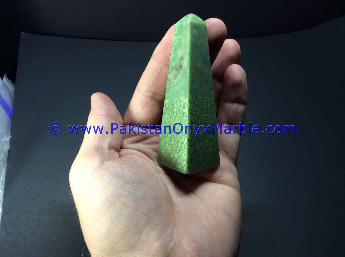 hydrogrossular garnet idocrase natural green stone polished obelisk obelisk tower healing spiritual gemstone wand point reiki stone-13