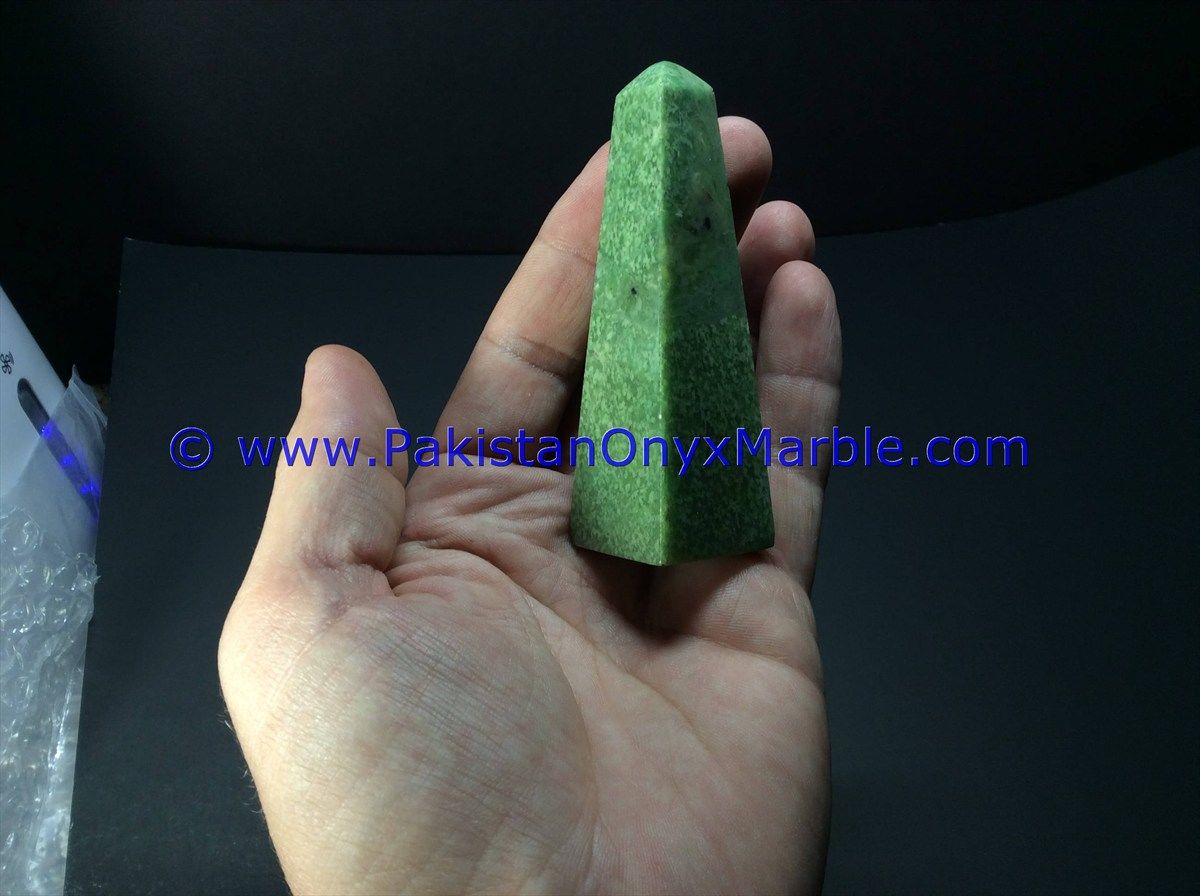 hydrogrossular garnet idocrase natural green stone polished obelisk obelisk tower healing spiritual gemstone wand point reiki stone-14