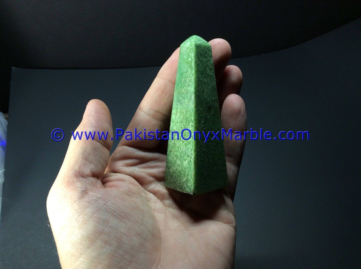hydrogrossular garnet idocrase natural green stone polished obelisk obelisk tower healing spiritual gemstone wand point reiki stone-15