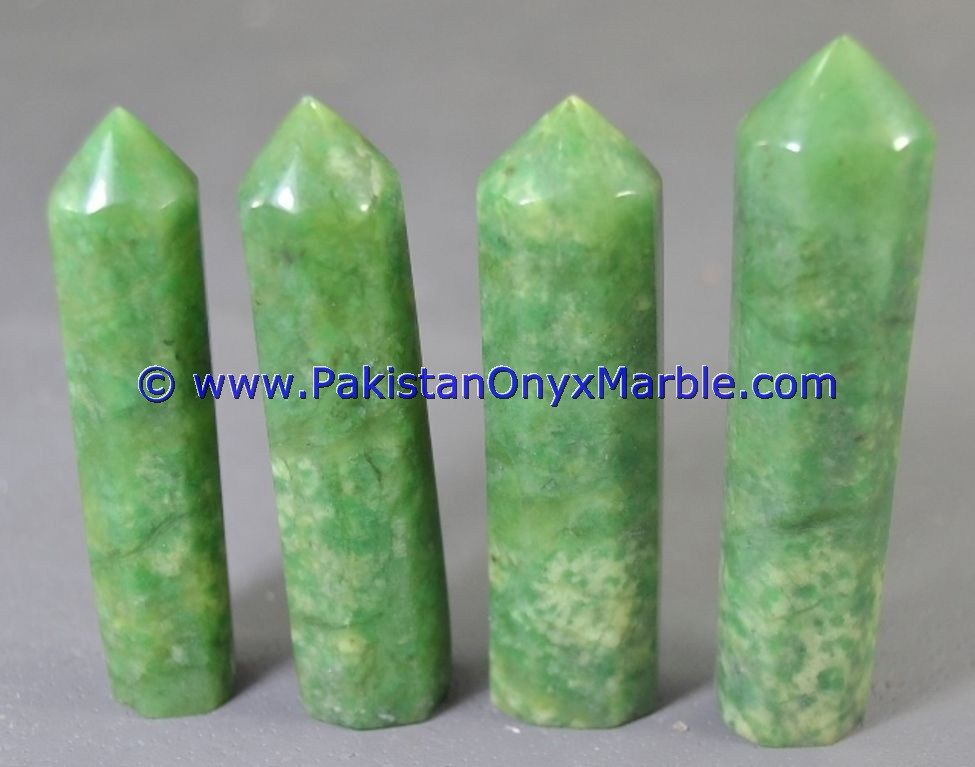 hydrogrossular garnet pencils natural green stone polished pencils pencils tower healing spiritual gemstone wand point reiki stone-01