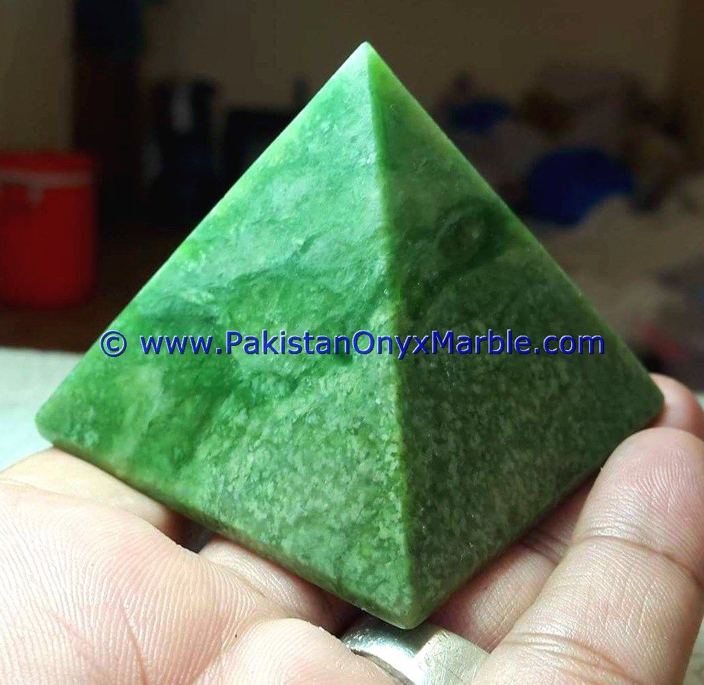 hydrogrossular garnet idocrase natural green stone polished pyramids pyramids tower healing spiritual gemstone wand point reiki stone-02