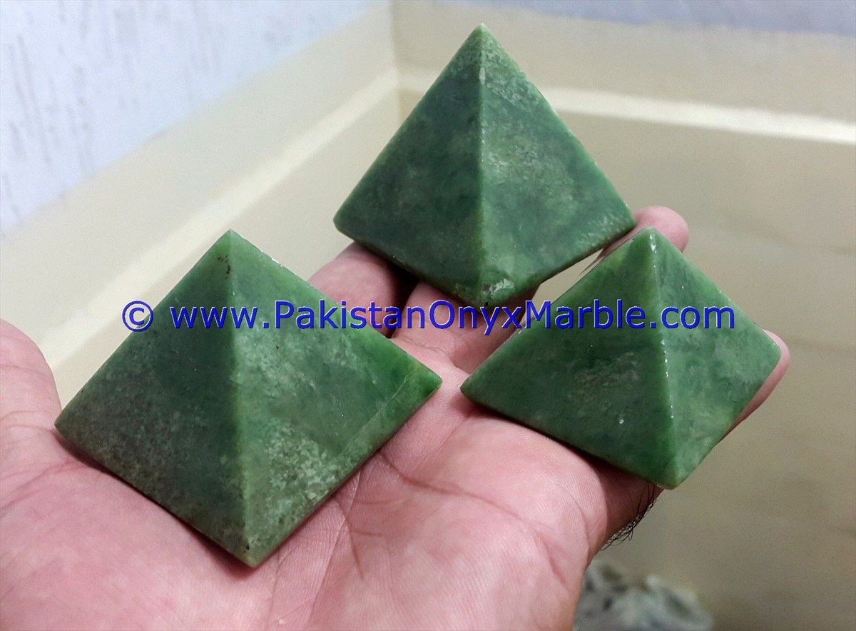 hydrogrossular garnet idocrase natural green stone polished pyramids pyramids tower healing spiritual gemstone wand point reiki stone-14