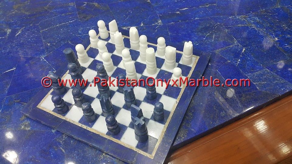 Lapis lazuli Natural Chess Set with Figures-02