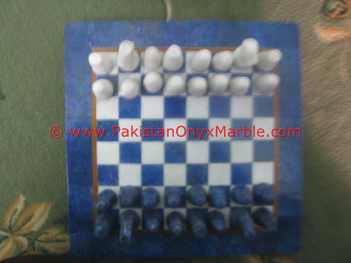 Lapis lazuli Natural Chess Set with Figures-09