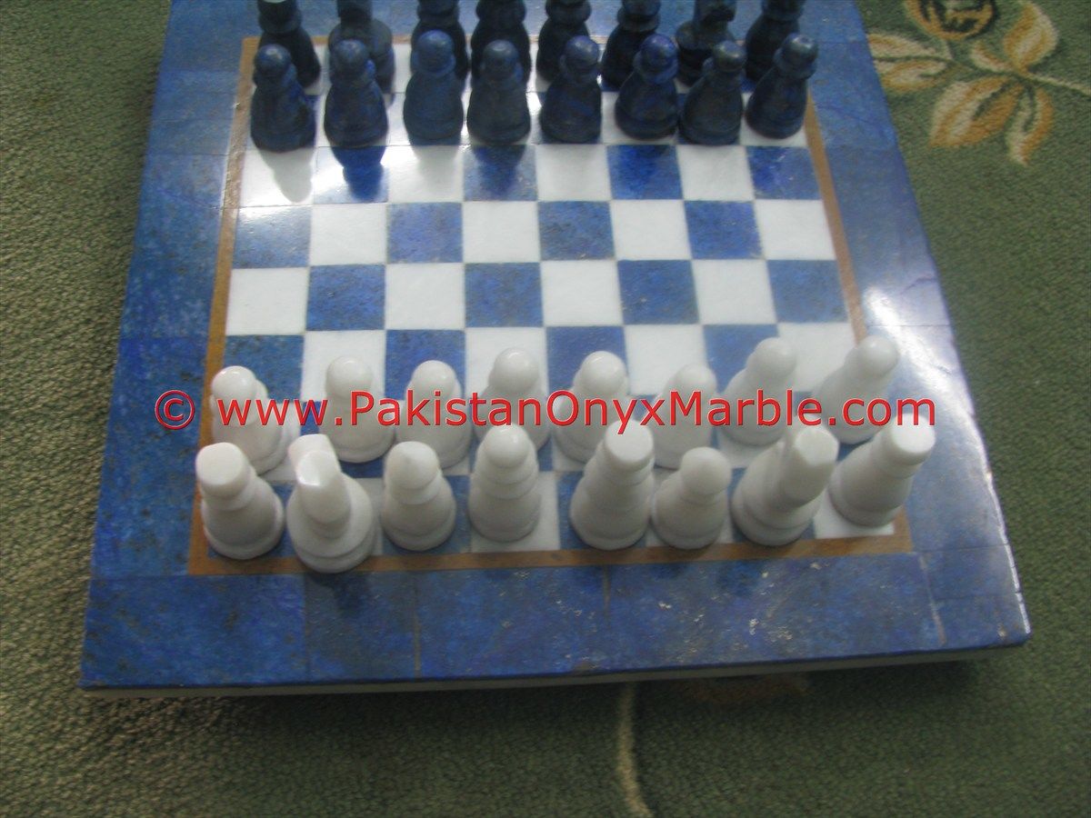 Lapis lazuli Natural Chess Set with Figures-10