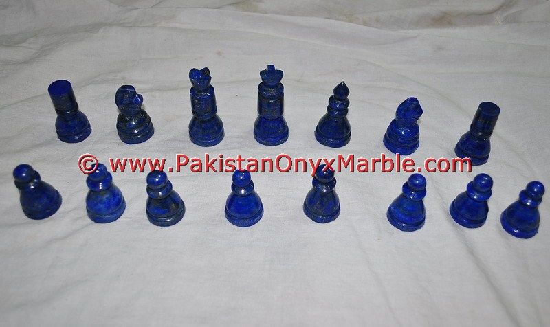 Lapis lazuli Natural Chess Set with Figures-14