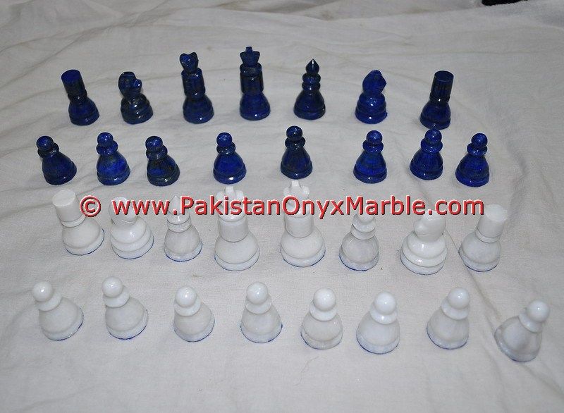 Lapis lazuli Natural Chess Set with Figures-15