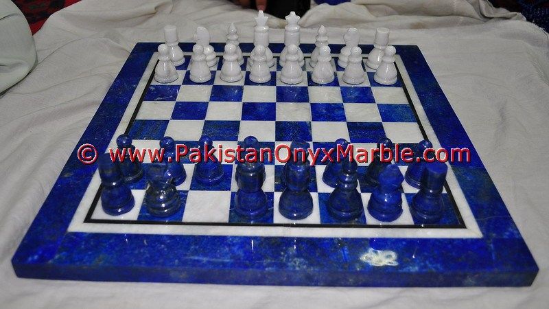 Lapis lazuli Natural Chess Set with Figures-16