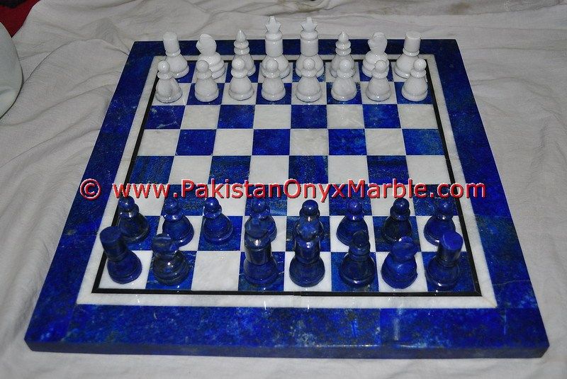 Lapis lazuli Natural Chess Set with Figures-17