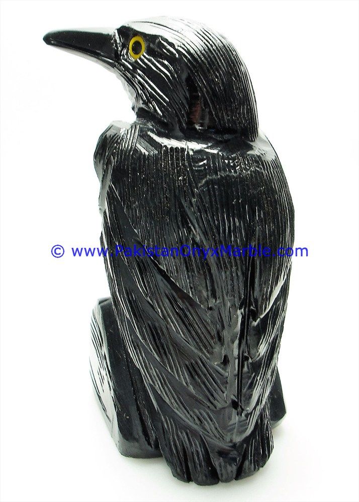Marble HandCarved crow Statue figurine Sculpture-03
