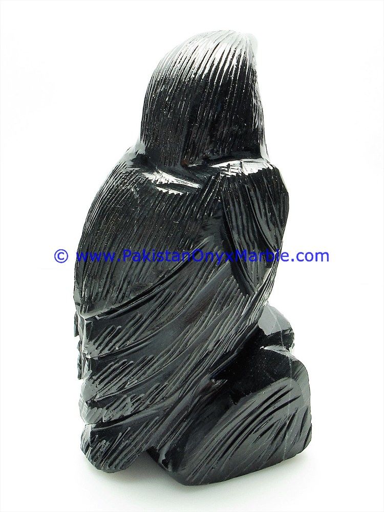 Marble HandCarved crow Statue figurine Sculpture-04