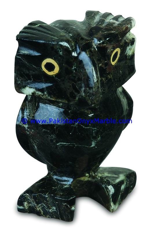 Marble HandCarved owls Statue figurine Sculpture-02