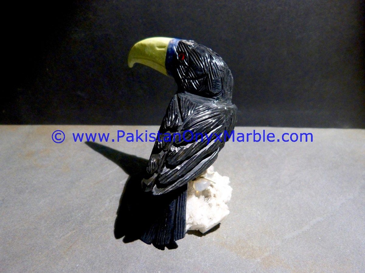 Marble HandCarved parrots Statue figurine Sculpture-01