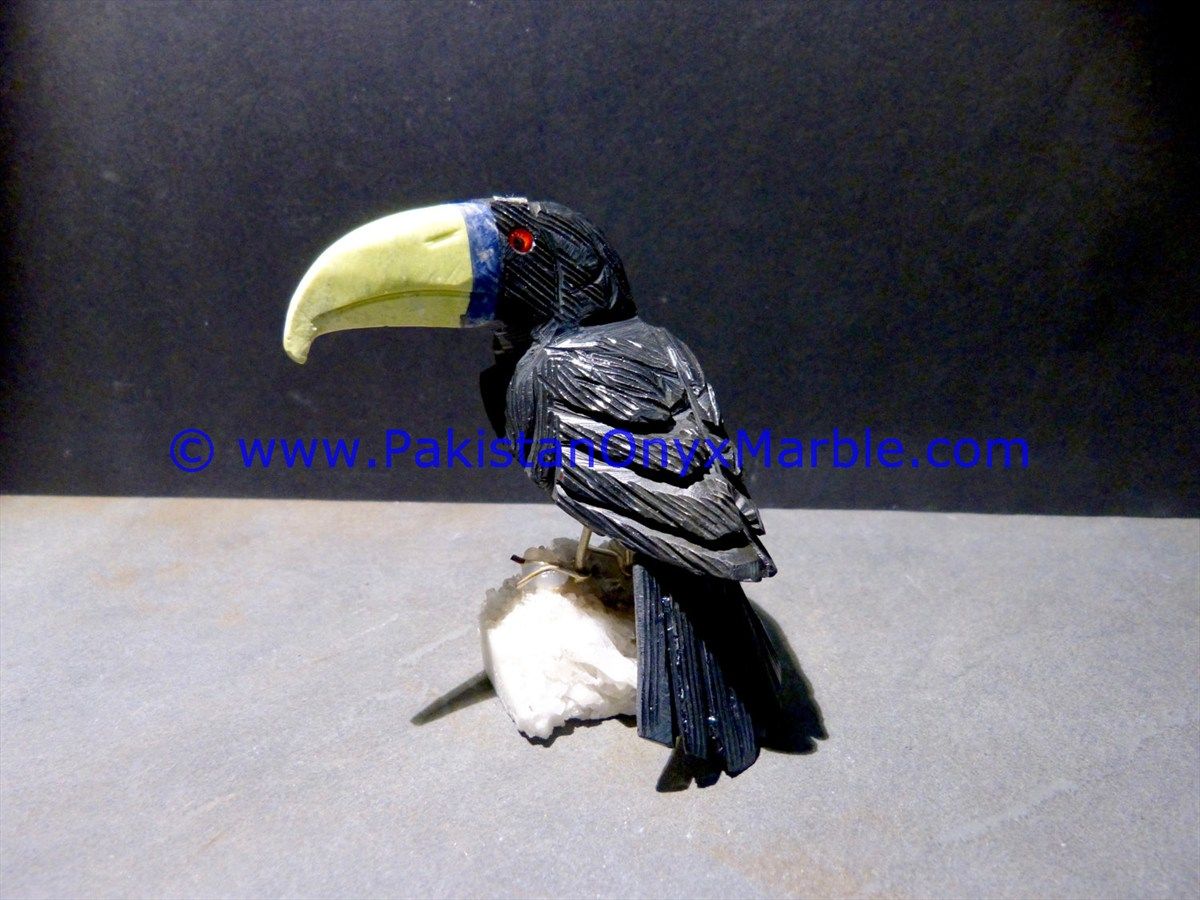 Marble HandCarved parrots Statue figurine Sculpture-02