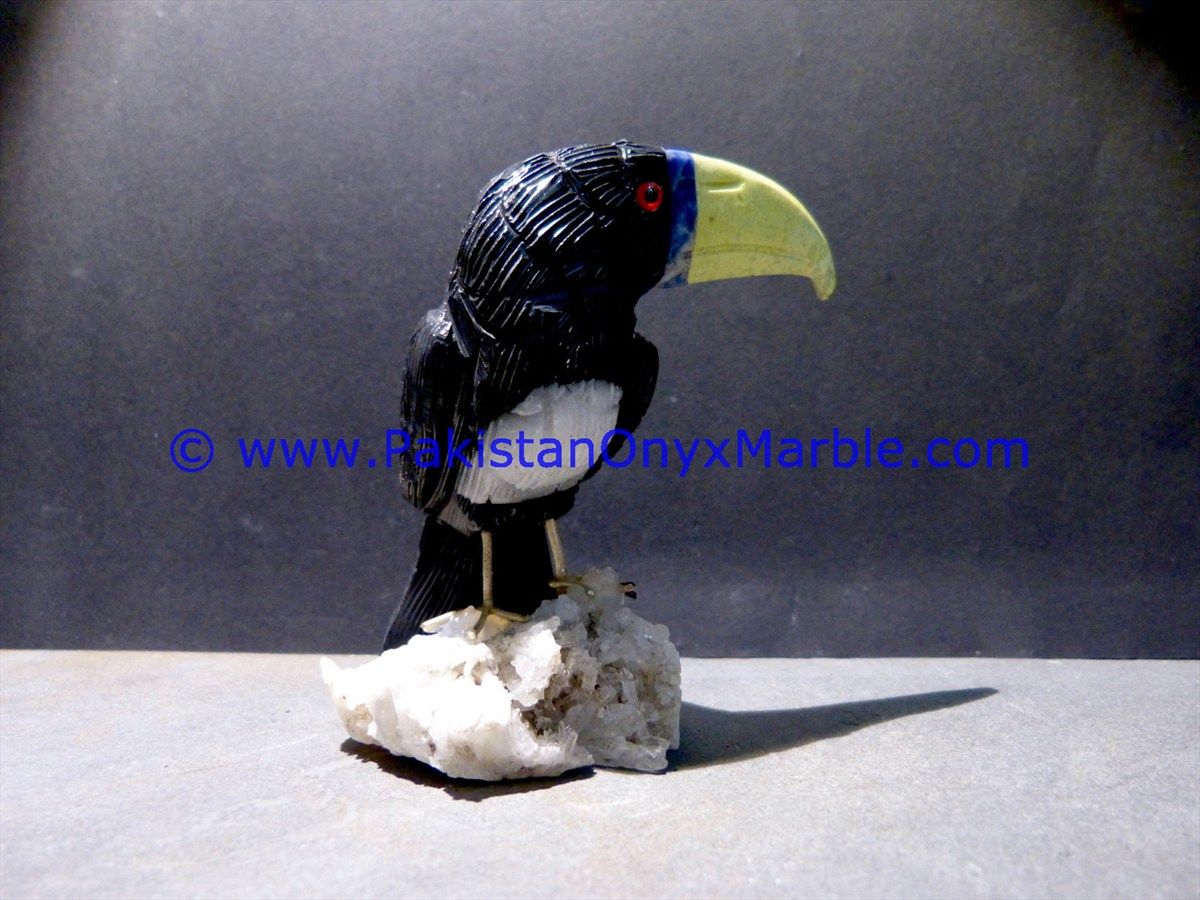 Marble HandCarved parrots Statue figurine Sculpture-03