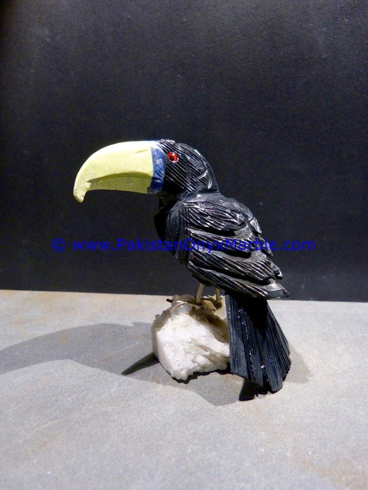 Marble HandCarved parrots Statue figurine Sculpture-04