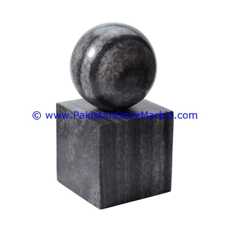 Marble Ball Sphere handcarved Bookends-01