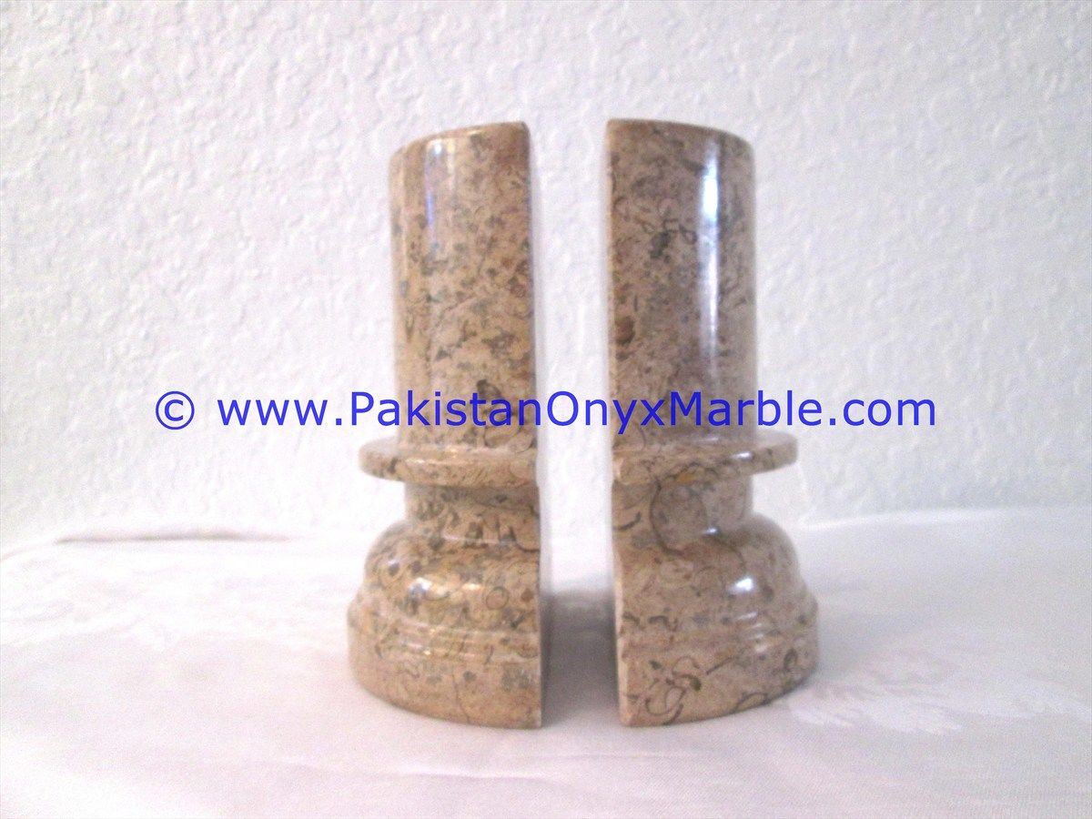 Marble column pillar pedestal Shaped handcarved column pillar pedestal round bookends-03